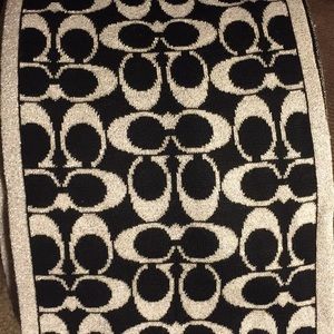 Black coach logo scarf